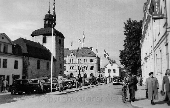 Vadstena, torget med rådhuset