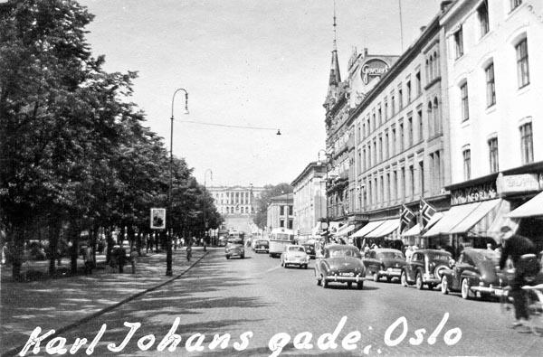 Framme i Oslo. Karl Johans Gade.