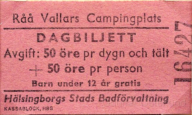 Vi övernattade på Råå Vallars camping utanför Helsingborg.