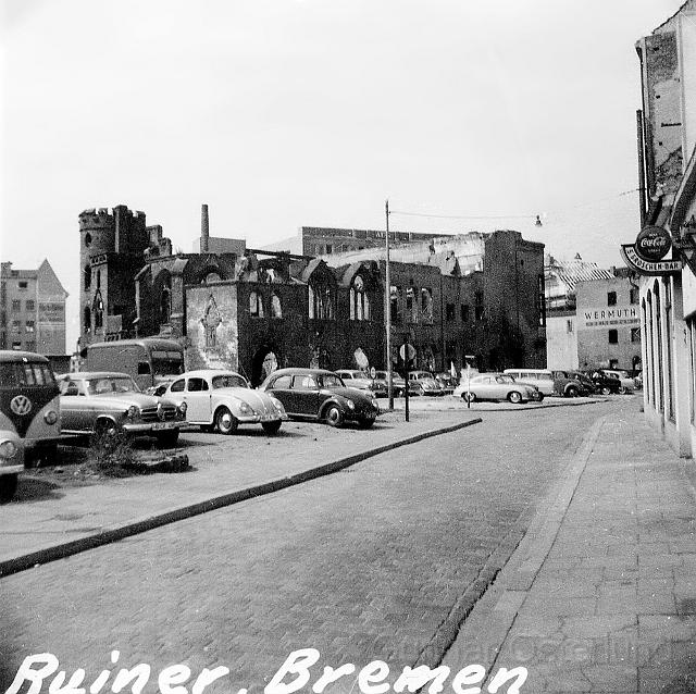 Det fanns fortfarande ruiner kvar sedan kriget i Bremen