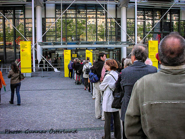 Kön till Centre Pompidou.