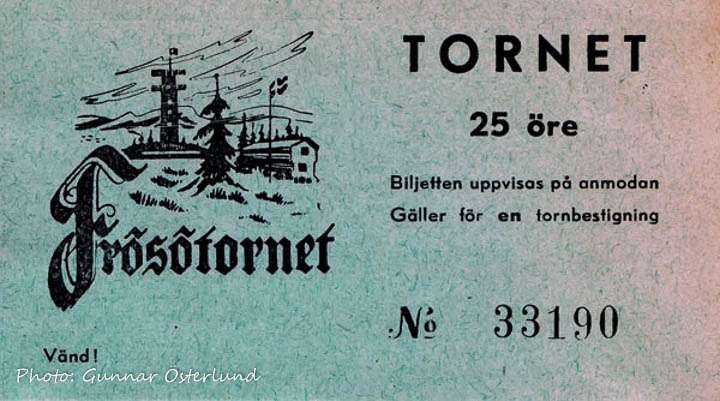 Biljett till Frösötornet.