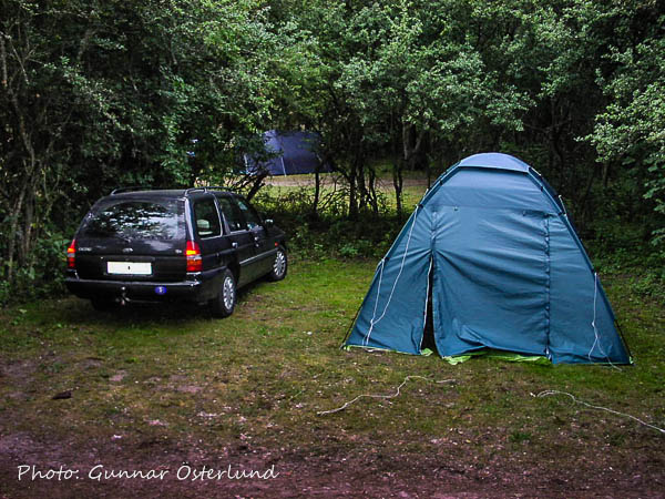 En av de campingplatser som nyttjades under resan.