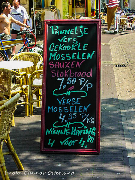Vid en restaurang i Burgh-Haamstede
