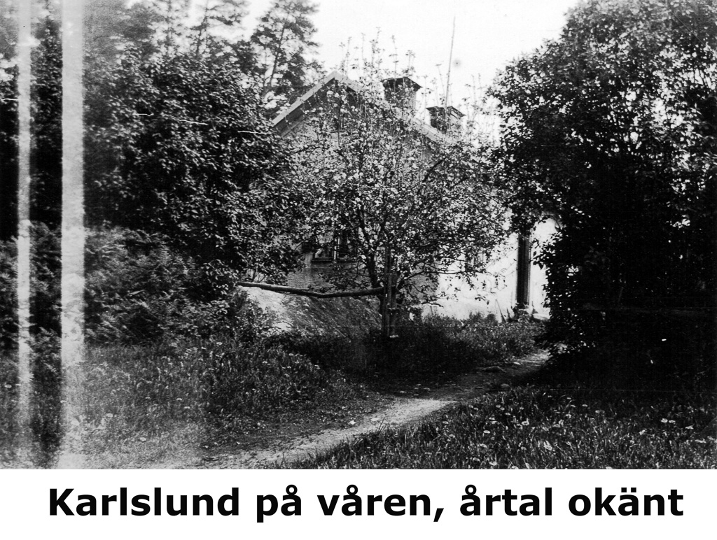 Karlslund på våren. Okänt årtal.