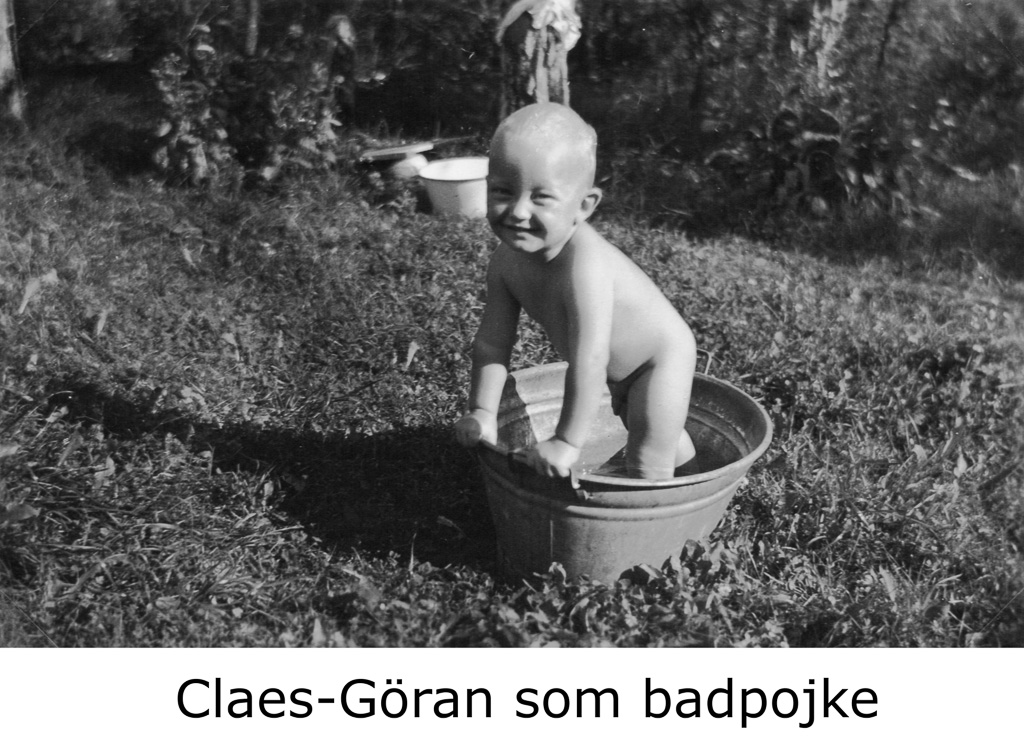 Claes- Göran som badpojke vid Karlslund