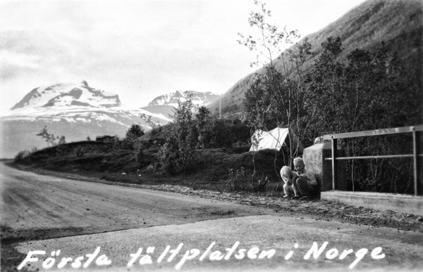 Första tältplatsen i Norge