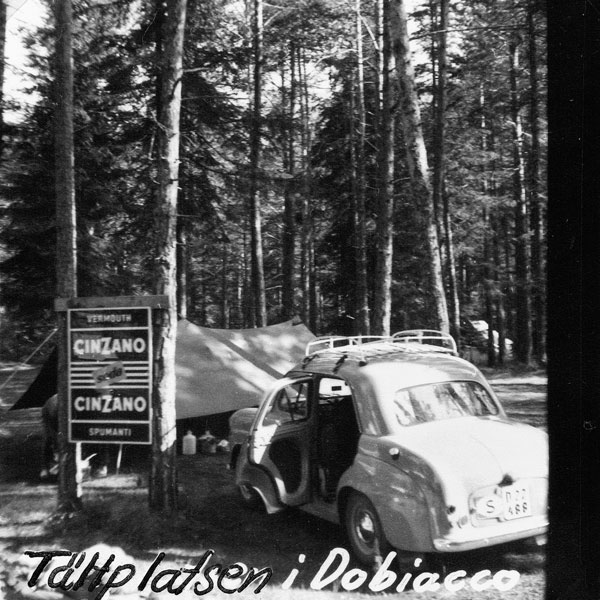 Första campingen i Italien.
