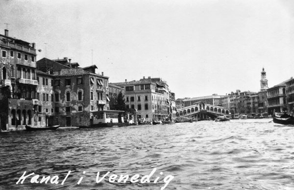 Canal Grande med Rialtobron i Venedig.