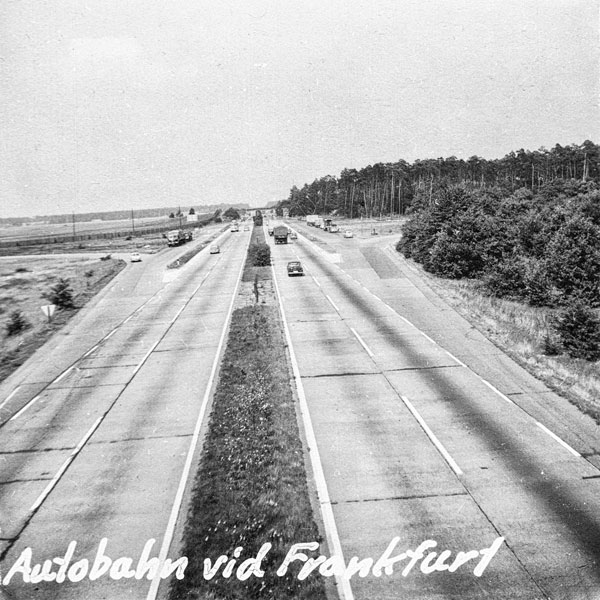 Autobahn vid Frankfurt am Main.