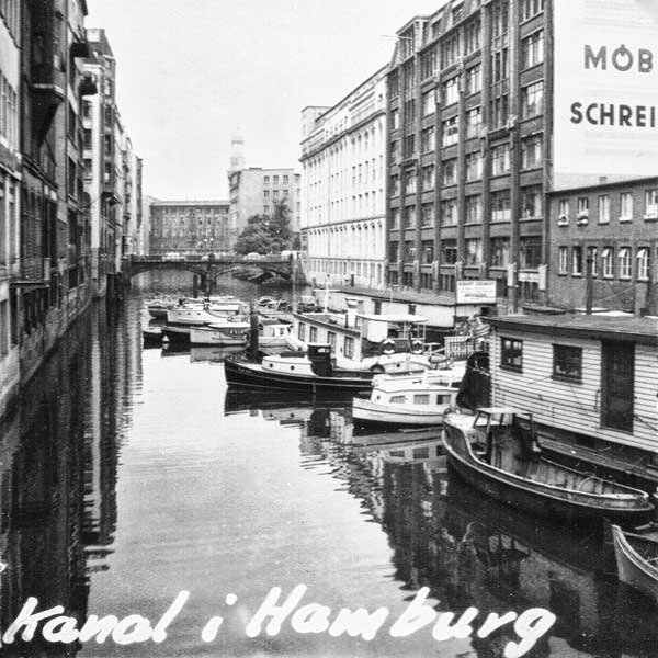 En kanal i Hamburg.