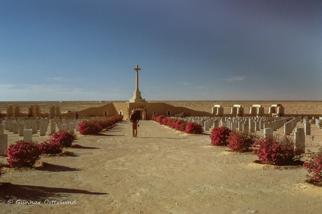 Den brittiska krigskyrkogården i El Alamein.