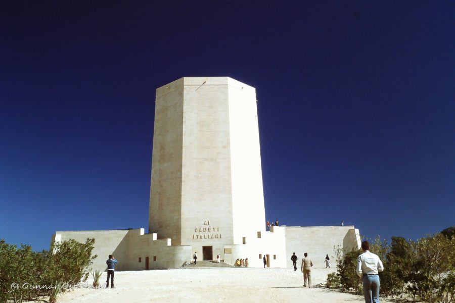 Den italienska krigskyrkogården i El Alamein.