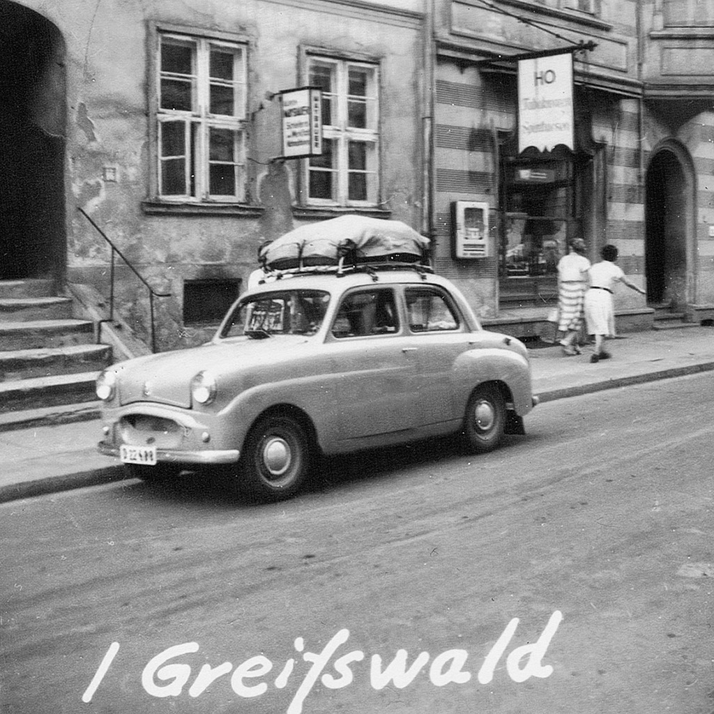 Bilen i Greifswald.