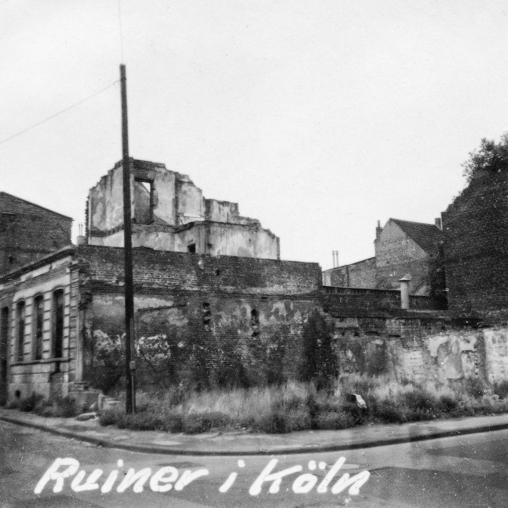 Det fanns fortfarande ruiner kvar i Bonn sedan andra världskriget.