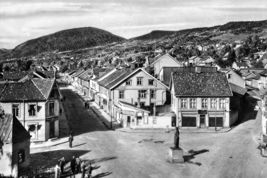 Storgaten och Lilletorget i Lillehammer.