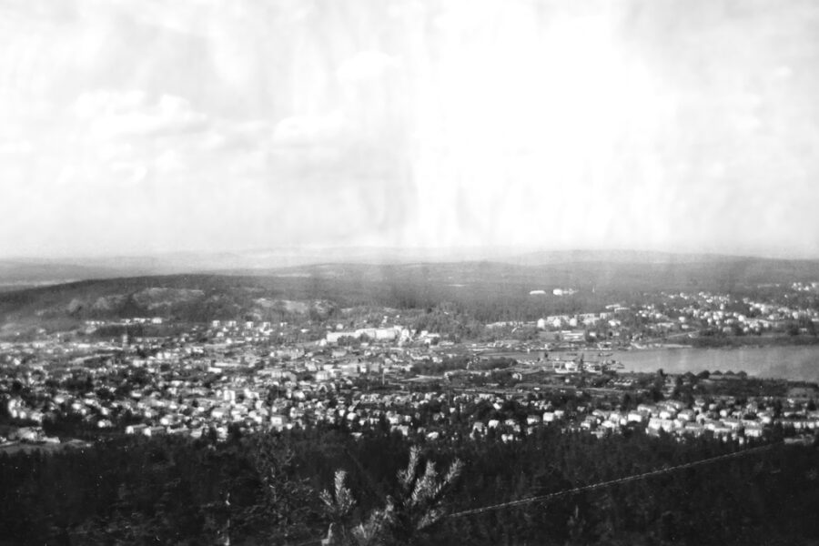 Sundsvall sett från tornet på Södra Stadsberget.